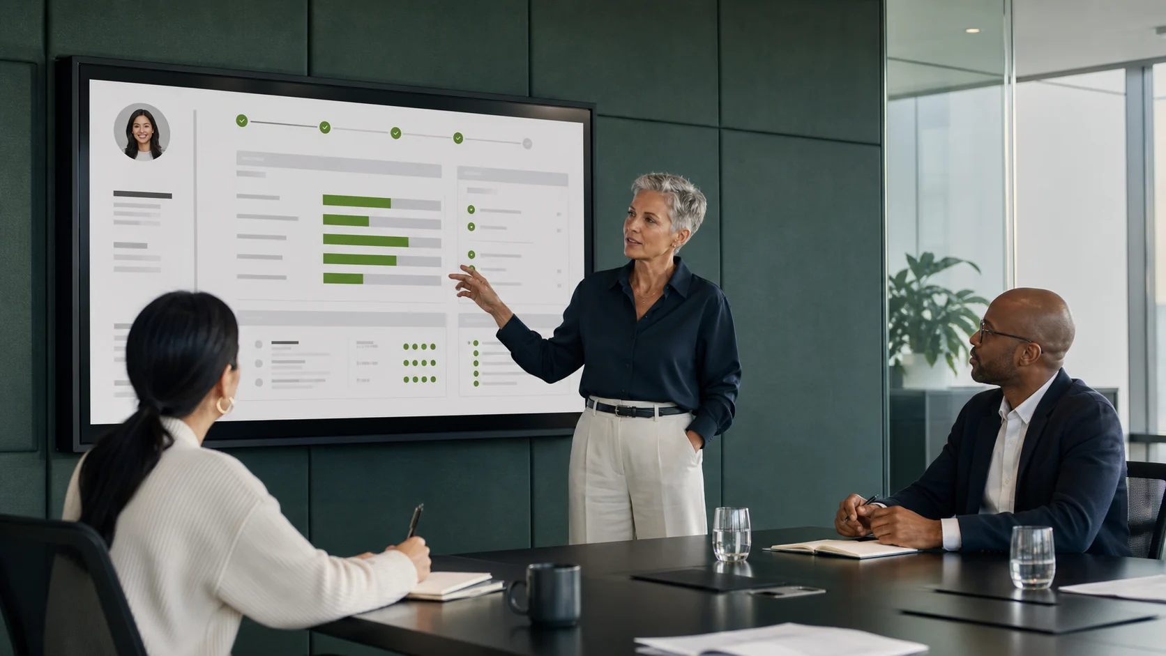 A hiring panel reviewing structured candidate evidence